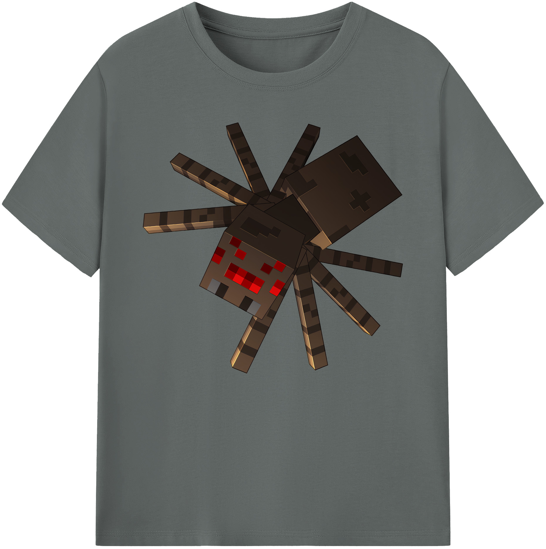 （画像用） マインクラフト ブロックの世界 Minecraft MC Block world 綿100％ メンズ半袖Tシャツ｜肌触りやわらか＆通気性